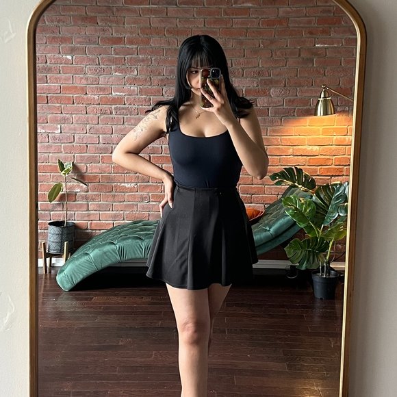 Twik Black Skater Skirt - Picture 1 of 3